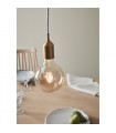 Suspension design Bronx Métal Bronze 1 ampoule 10cm