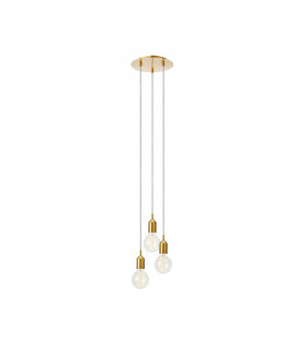 Suspension Bronx Métal Bronze 3 ampoules 152cm