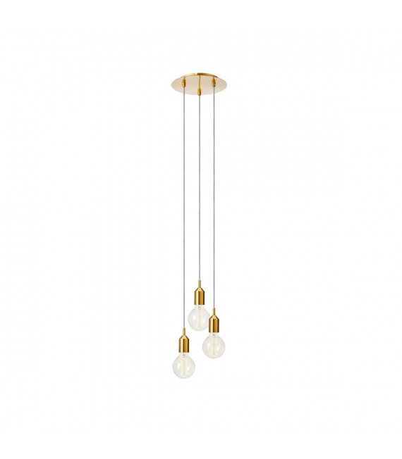 Lampada a sospensione Bronx Metal Bronze 3 lampadine 152cm