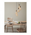 Bronx Metal Bronze pendant lamp 5 bulbs 166cm