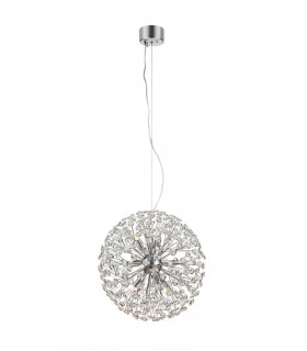 Lampada a sospensione Bolid Metal Chrome 9 lampadine 50cm