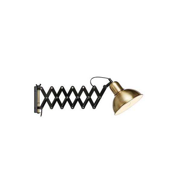 Applique Riggs Black Metal 1 lampadina 21cm