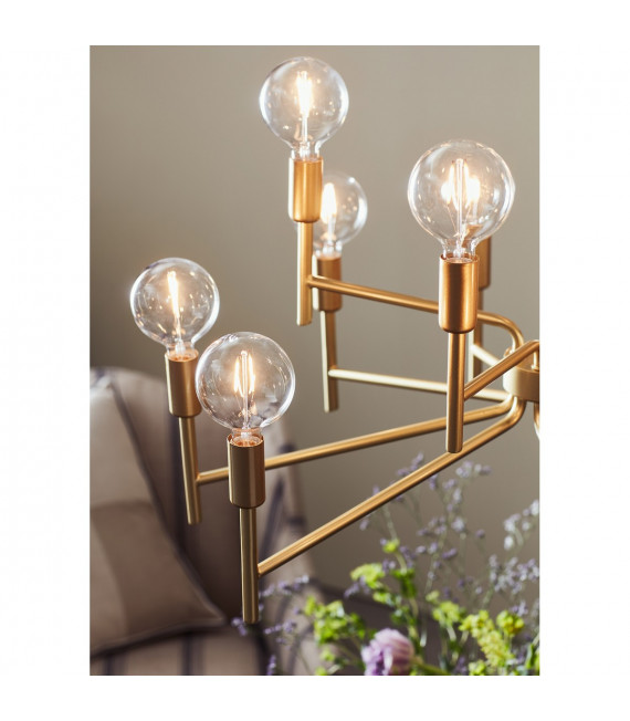 Suspension Regent Métal Or 12 ampoules 155cm