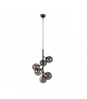 Callisto Black Metal Pendelleuchte 6 Glühbirnen 66cm