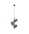 Suspension Callisto Métal Noir 6 ampoules 66cm