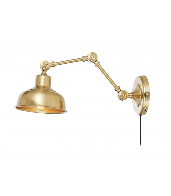 Wandleuchte Grimstad Metal Messing 1 Glühbirne 18cm