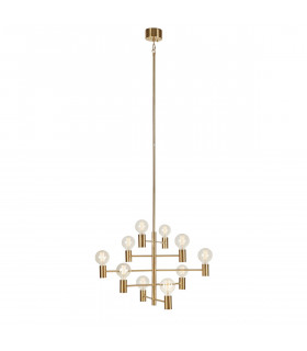 Paris Brass Metal Pendant 10 bulbs 186cm
