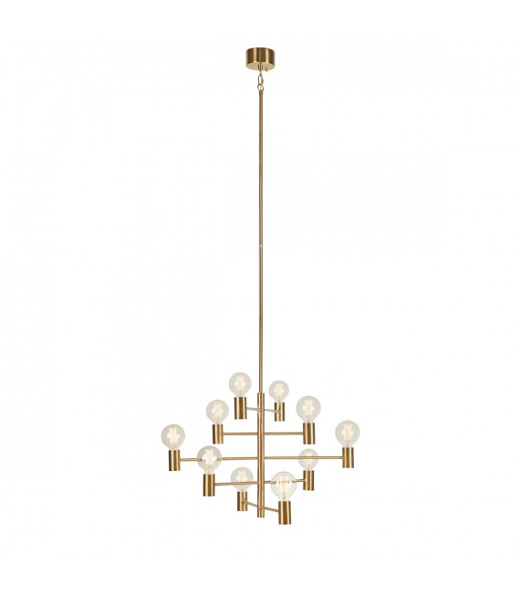 Paris Brass Metal Pendant 10 bulbs 186cm