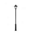 Lampadaire de jardin Garden Aluminium Noir 1 ampoule 225cm