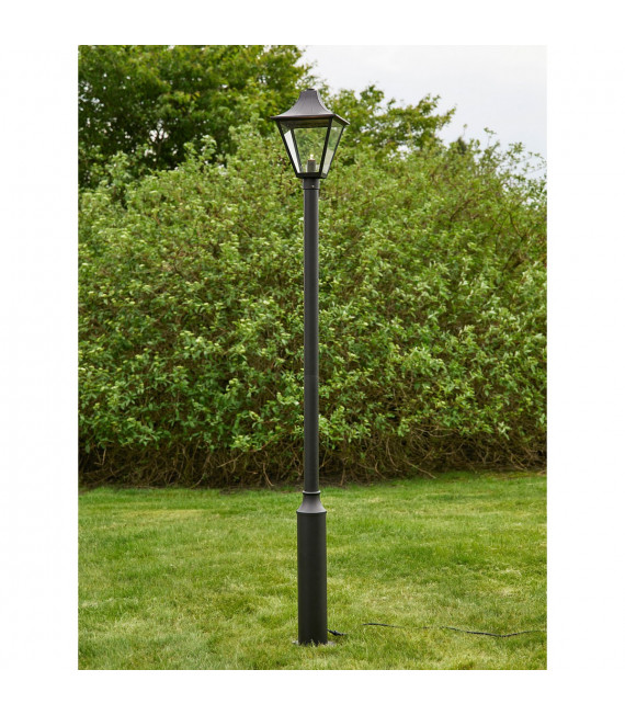 Poste de jardín Garden Aluminium Black 1 bombilla 225cm
