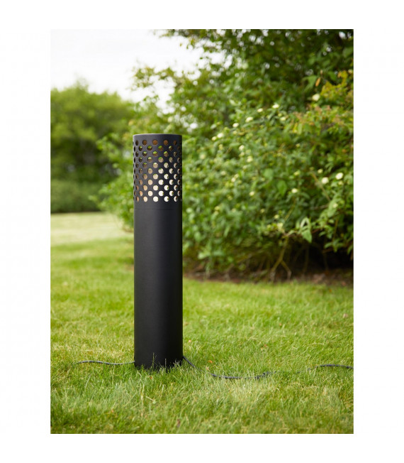 Estaca de Jardín Aluminio Negro 1 bombilla 96cm