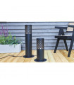 Garden Stake Black Metal 1 bulb 68cm