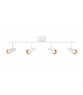 Barre de spots Crest Métal blanc 4 ampoules 24cm