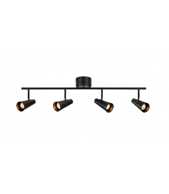 Crest Black Metal spot bar 4 bombillas 24cm