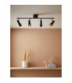Crest Black Metal spot bar 4 bulbs 24cm
