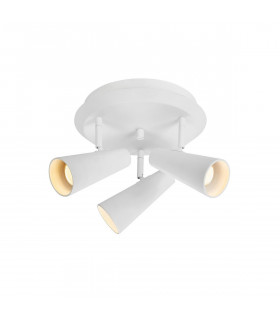 Ceiling light Spot Crest White metal 3 bulbs 20cm