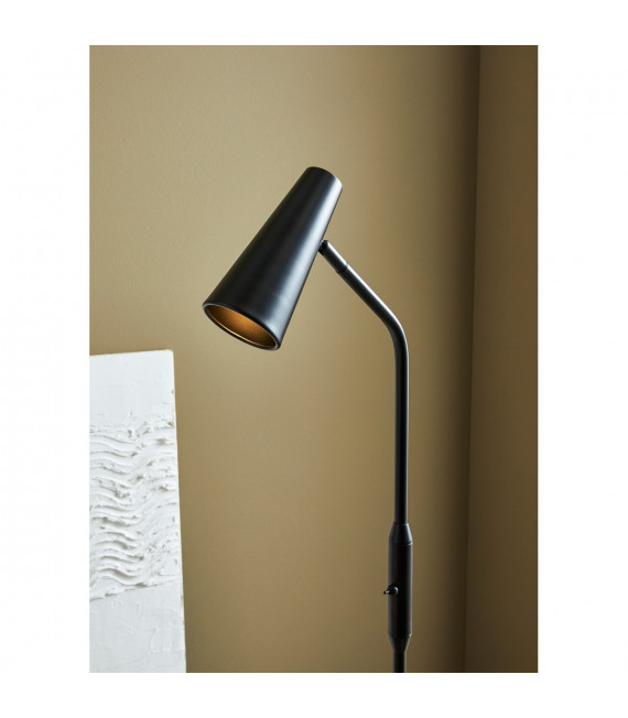 Crest Black Metal desk lamp 1 bulb 145cm