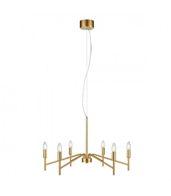 Monarch Gold Metal Pendant 6 bulbs 43cm