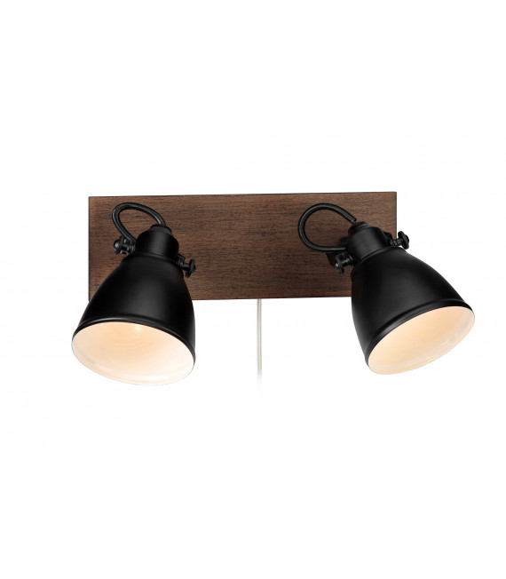 Spot Native Wood Brown 2 bulbs 18.5cm