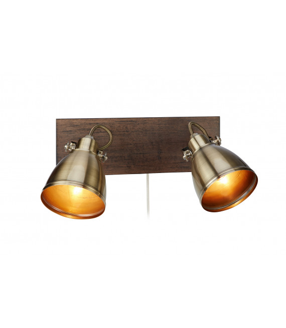 Spot Native Wood Brown 2 lampadine 18,5 cm