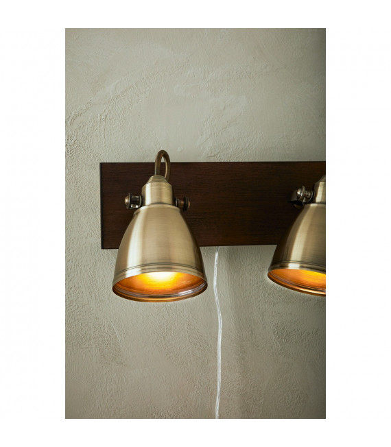 Spot Native Wood Brown 2 bulbs 18.5cm