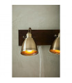 Spot Native Bois Marron 2 ampoules 18,5cm
