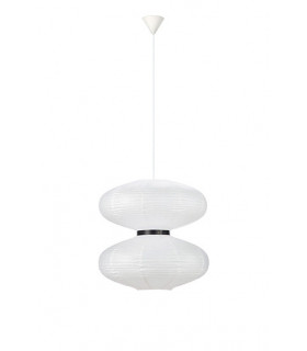 Plafón doble plástico blanco 2 bombillas 58cm