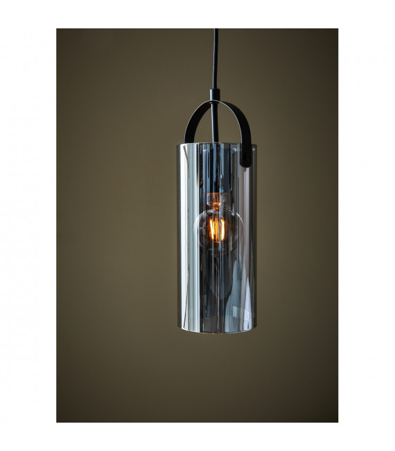 Suspension design Glory Métal Noir 1 ampoule 35cm