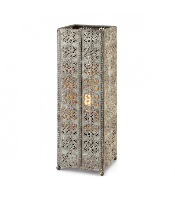 Table lamp Agra Gray Metal 1 bulb 33.5cm