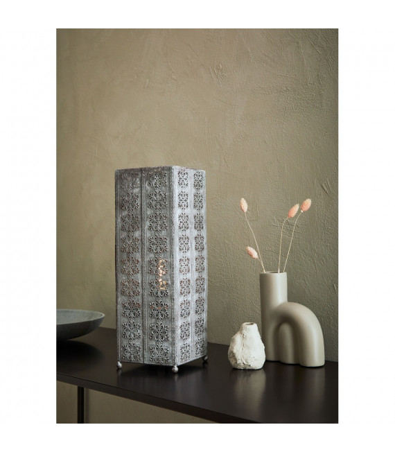 Tischlampe Agra Grey Metal 1 Glühbirne 33,5cm