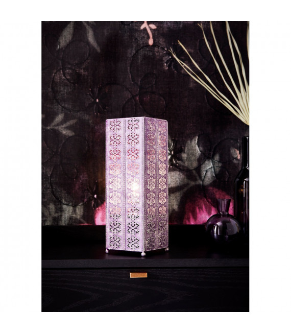 Lampe de table Agra Métal Violet 1 ampoule 33,5cm