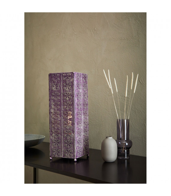 Tischlampe Agra Purple Metal 1 Glühbirne 33,5cm