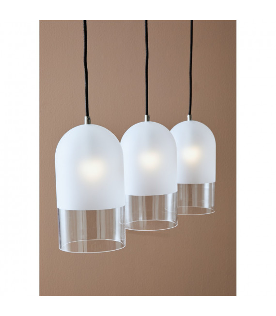 Ciondolo Piviale Metallo Nero 3 lampadine 27cm