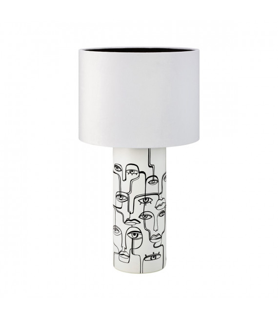 Family sobremesa Cerámica blanca 1 bombilla 61,5cm