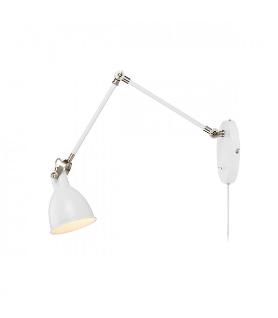 House wall light White metal 1 bulb 18cm