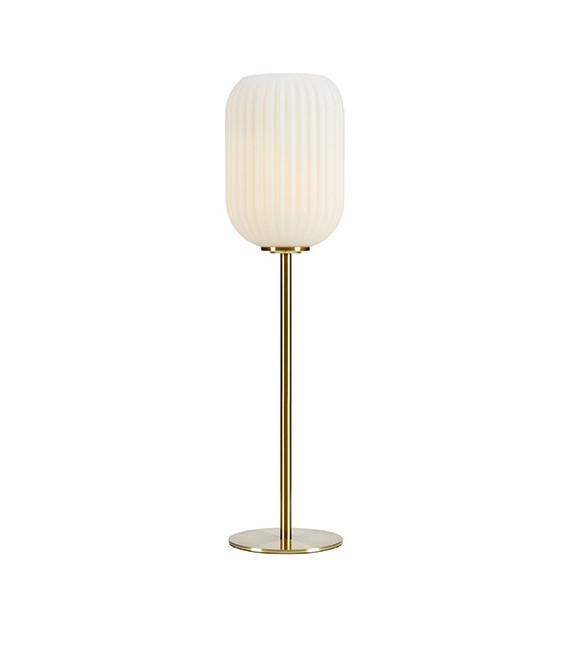 Kugel-Tischlampe Cava Metall Messing gebürstet 1 Glühbirne 55,5cm