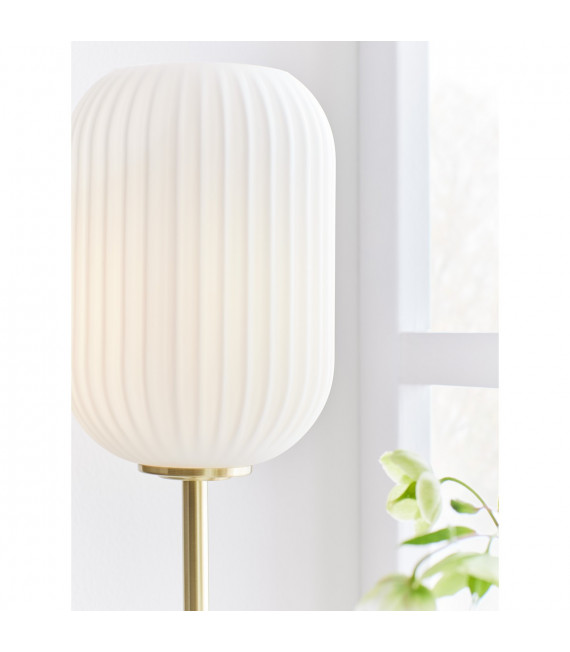 Globe table lamp Cava Metal Brushed brass 1 bulb 55.5cm