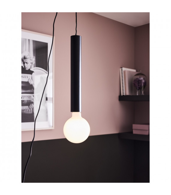 Design suspension Sencillo Metal Black 1 bulb 35cm