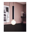 Design suspension Sencillo Metal Black 1 bulb 35cm