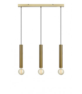 Sencillo Metal Messing Pendelleuchte 3 Glühbirnen 35cm