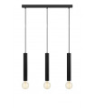 Suspension Sencillo Métal Noir 3 ampoules 35,5cm