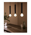 Suspension Sencillo Métal Noir 3 ampoules 35,5cm