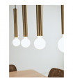 Suspension Sencillo Métal Noir 4 ampoules 35,5cm