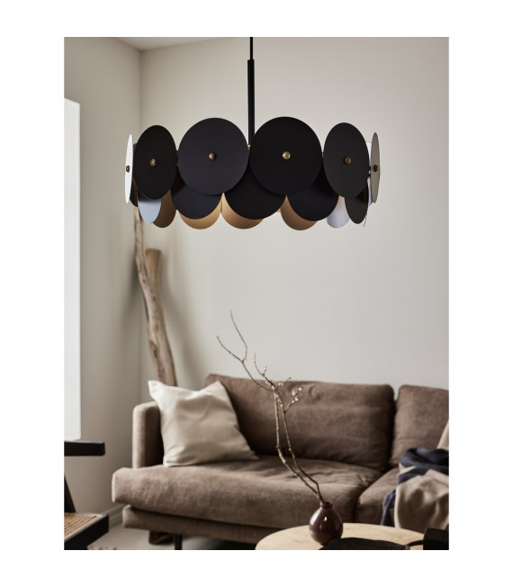 Plafoniera Vegas Metal Black 3 lampadine 35cm