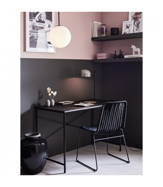 Dione Black Metal Pendant 1 bulb 47cm