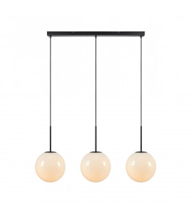 Lampada a sospensione Dione in metallo nero 3 lampadine 47cm