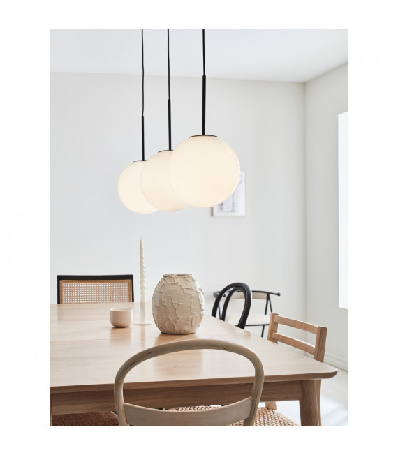 Dione black metal pendant light 3 bulbs 47cm