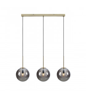 Suspension Dione Métal Antique 3 ampoules 47cm