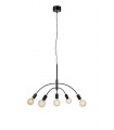 Suspension Cygnus Black Metal 5 bulbs 51cm