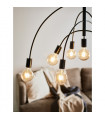 Lavello pendant lamp Black metal 9 bulbs 88cm